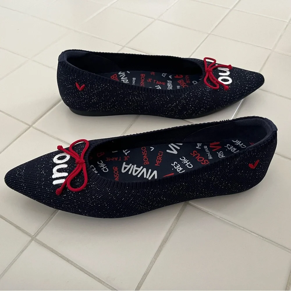 Vivaia Aria 5 French Special Edition Oui Flats, Size 39 US Size 8, RARE Olympics - Picture 6 of 8